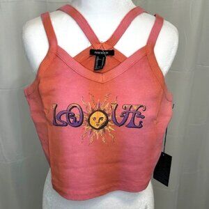 Love Graphic Cropped Tank Top